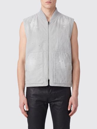 Maison Margiela Gilet in cotone con collo bomber e orlo elasticizzato