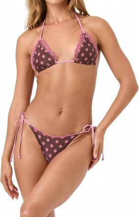 L*Space Samba Bikini Top In Stripe Side/alotta Polka Dot
