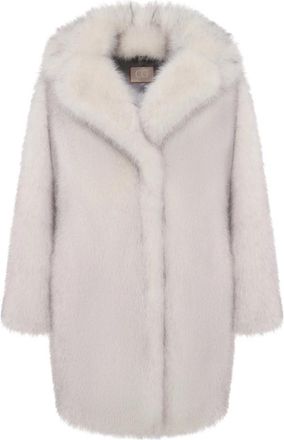 Cesare Gaspari Faux Fur Shearling Jassen - Dames - Jassen - Grijs - L - Polyester - Jassen