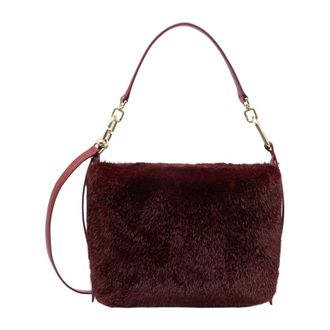 Furla Tonie Mini Hobo - Dames - Tassen - Rood - Maat: ONE Size Leer