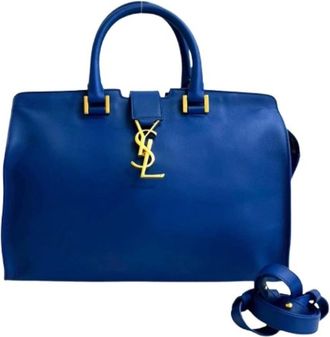 Saint Laurent Pre-owned Handbags, female, Blue, Size: ONE SIZE Pre-owned Vintage Handbag