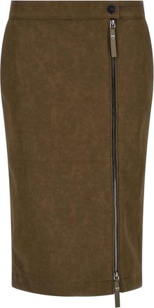 Pinko Longuette Rok - Dames - Leren & Su&egrave;de rokken - Bruin - XS - Rokken