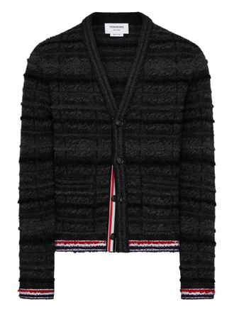Thom Browne tartan-jacquard cardigan - Nero