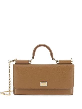 Dolce & Gabbana Brown Logo Mini Crossbody Bag