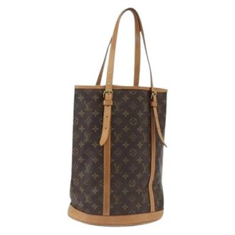 Louis Vuitton Pre-owned Bucket Bags, female, Brown, Size: ONE SIZE Pre-owned Bucket GM