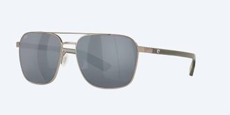 Costa Unisex Wader Polarized Sunglasses In Brushed Grey Gray Silver Mirror