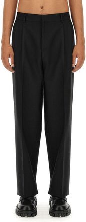 Versace Virgin Wool Trousers - Black