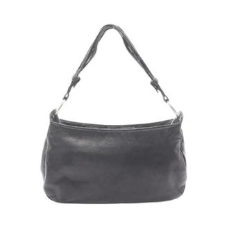 Loewe Pre-owned Shoulder Bags, female, Black, Size: ONE SIZE Pre-owned Anagram Leather Shoulder Bag