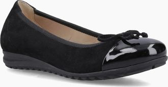 Hush Puppies Womens Laurie Toe Cap Womens Ballerinas - Black - Size: 5