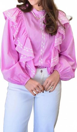 Fate Affair Ruffle Top In Orchid Pink