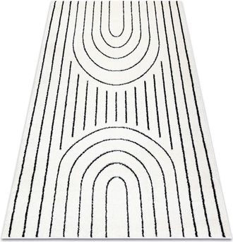 RugsX Rugsx - Carpet mode 8494 geometric cream / black beige 180x270 cm