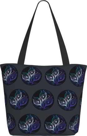 AOOEDM Abstract-Peacock-Feathers Ladies Shopping Bag 13x11x7in.The Perfect ValentineS Day Gift.It Is The Best ValentineS Day Gift For Mom, Daughter, Wife,Etc
