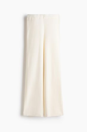 H&M Feinstrickhose - Cremefarben