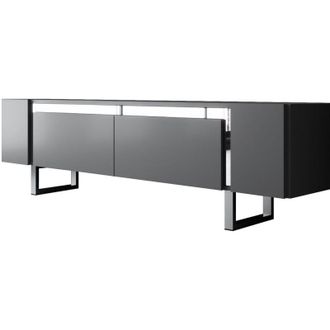 Asir Group LLC Mobili TV, tavolo TV, credenza bassa Stand Antracite Argento