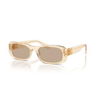 Miu Miu Sunglasses, unisex, Beige, Size: ONE SIZE Elegant Sunglasses to Elevate Your Style