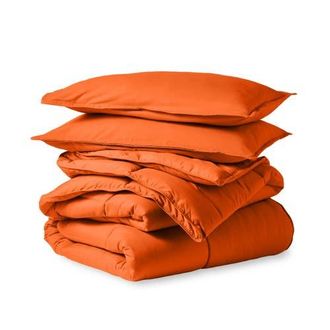 Bare Home All-Season Down Alternative Comforter Set in Orange at Nordstrom, Size Queen