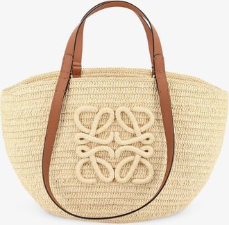 Loewe Paulas Ibiza -Borsa a mano Eclipse in rafia e pelle con logo Anagram 3D - LOEWE - gender_Woman