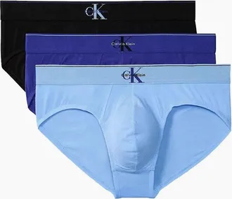 Calvin Klein Mens 3-Pack CK Archive Briefs, Black/Blue/Blue - Size: 35/34/32