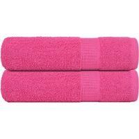 OEM Toallas De Ba&ntilde;o Frogn, Juego De 2, Rosa, 70 X 140 Cm, 360 G/m&sup2; - Crezuo