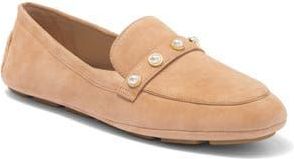 Stuart Weitzman Allpearls Faux Pearl Studded Driving Loafer in Sandalwood at Nordstrom Rack, Size 5.5