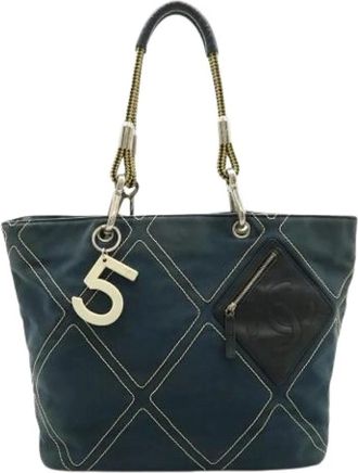 Chanel Pre-owned Tote Bags, female, Black, Size: ONE SIZE Pre-owned Vintage No.5 Tote Bag