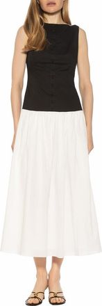Alexia Admor Solenne Mixed Media Dress in Black/White at Nordstrom Rack, Size 10