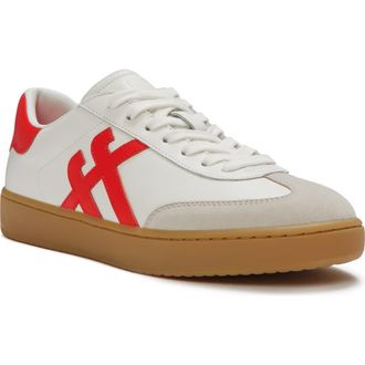 FitFlop The Dash T-Toe Suede Sneakers in Urban White/cherry Tomato at Nordstrom, Size 8.5