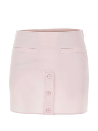 Courr&egrave;ges Pastel Pink Mini Skirt with High Waist
