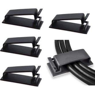 OEM Organizador De Cables, 50 Clips Adhesivos Para Cables El&eacute;ctricos, Ideal Para Cables Ethernet Y Sistemas De Gesti&oacute;n De Cables Para Tv, Pc, Port&aacute;til Y O