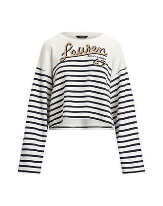 Ralph Lauren Striped French Terry Cropped Sweatshirt