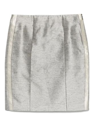 Balenciaga 2010s rok van zijde-linnenblend - Zilver