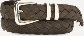Brunello Cucinelli Leather woven Belt Male 105