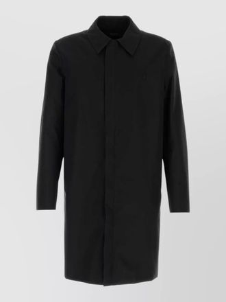 Gucci cotton blend longline overcoat point collar