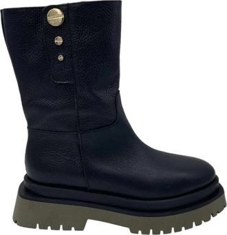 Borbonese Enkellaarsjes - Dames - Enkellaarsjes - Zwart - 39 EU - Leer - Schoenen