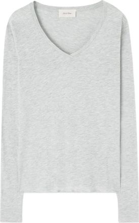 American Vintage T-shirt Jacksonville con scollo a V - Grigio