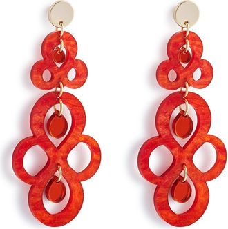 Toolally Batik Earrings - Sienna Red & Orange Mirror in Red And Orange at Nordstrom