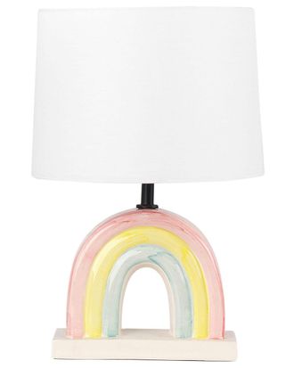 Beliani L&aacute;mpara de mesa cer&aacute;mica multicolor