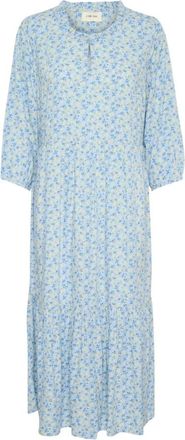 Cream Crtiah Midi Jurk - Dames - Jurken - Blauw - Maat: M Viscose