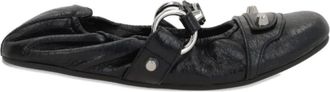 Balenciaga Zwarte Leren Ballerina Schoenen - Dames - Ballerinas - Zwart - 37 EU - Leer - Schoenen