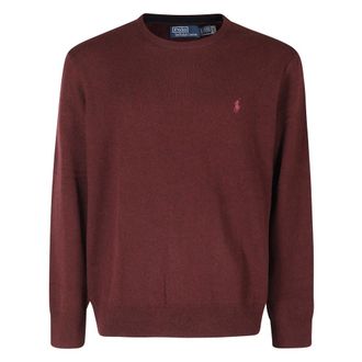 Polo Ralph Lauren Jersey de cuello redondo de lana merino - Knitwear - Hombre - Marr&oacute;n - XL