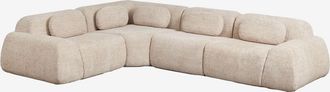 Sklum Sof&aacute; Modular Rinconera De 4 Piezas En Chenilla Envasado Al Vac&iacute;o Merida Sklum