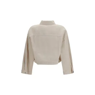 Brunello Cucinelli Womens White Cotton Denim Jacket Clothing