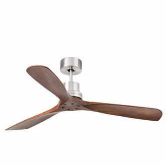 Netlighting Lantau Large Matt Nickel Ceiling Fan With DC Motor 6 Speed in Grey