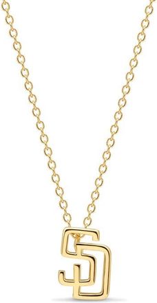Luv AJ x The MLB San Diego Padres Logo Charm Necklace in Gold at Nordstrom