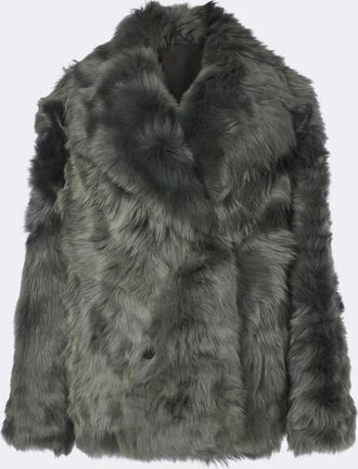 Yves Salomon Chaqueta cruzada de borrego