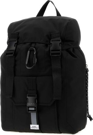 A.P.C. Mens Trek Backpack Black Fabric