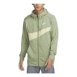 Nike Dri-FIT Fleece Full-Zip Fitness Hoodie Light Green FB8576-386