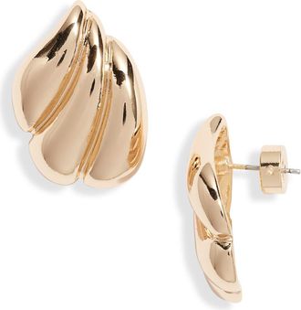 Nordstrom Fluted Stud Earrings in Gold at Nordstrom