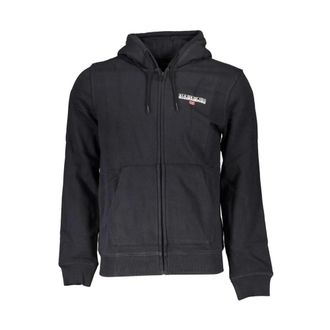 Napapijri Heren, Sweatshirts & Hoodies, Zwart, Maat: S Katoen