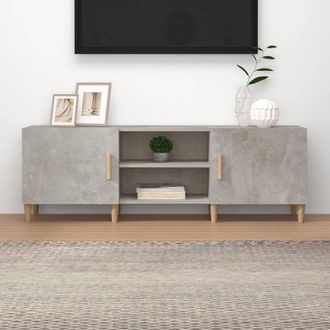 Berkfield Home TV Cabinet Concrete Grey 150x30x50 cm Engineered Wood | Size: 150 x 30 x 50 cm